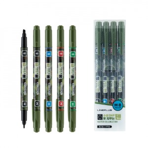 물펜 MB 물로지우는 수성OHP펜 싸인펜 4색세트 사인펜
